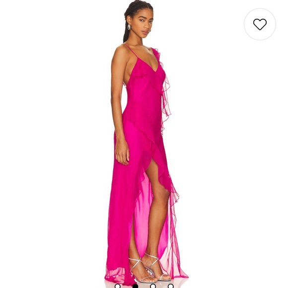 Amanda Uprichard Cassilda Gown maxi dress in Berry Size XS - Picture 2 of 12